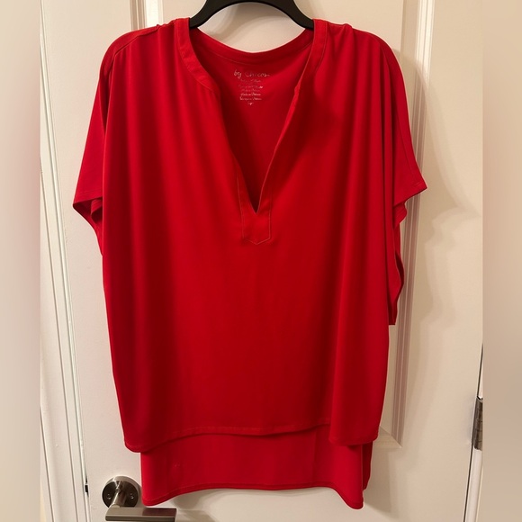 Chico's Red Relaxed Boxy Blouse - Picture 1 of 3